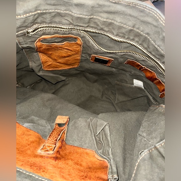 Campomaggi Genziana Canvas and Leather Shopper Tote - Picture 8 of 16